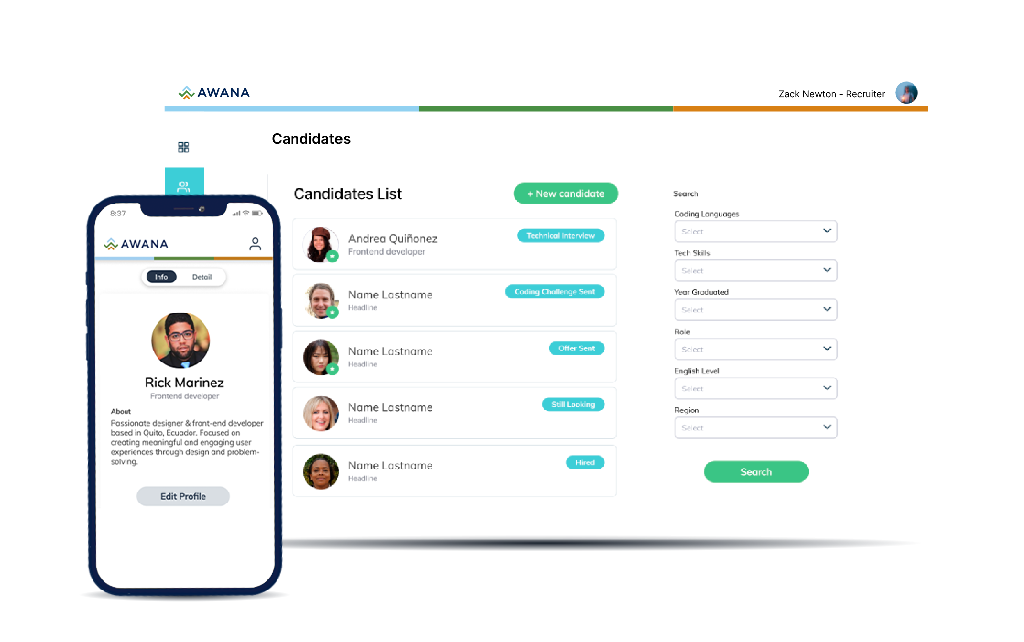 Awana recruiting platform of LATAM talent